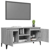 TV-taso metallijaloilla harmaa Sonoma 103,5x35x50 cm