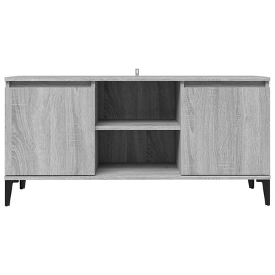 TV-taso metallijaloilla harmaa Sonoma 103,5x35x50 cm