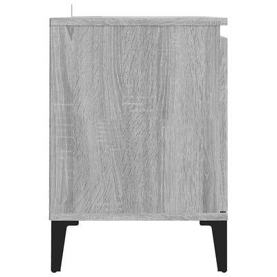 TV-taso metallijaloilla harmaa Sonoma 103,5x35x50 cm