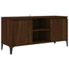 TV-taso metallijaloilla ruskea tammi 103,5x35x50 cm