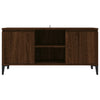 TV-taso metallijaloilla ruskea tammi 103,5x35x50 cm