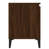 TV-taso metallijaloilla ruskea tammi 103,5x35x50 cm