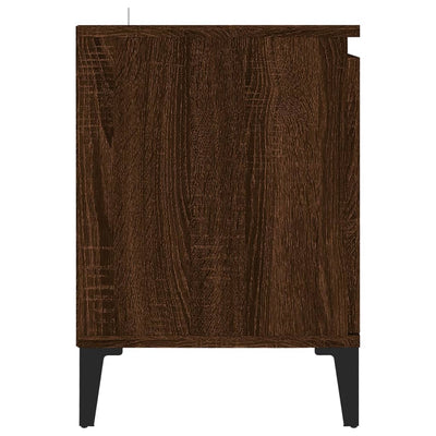 TV-taso metallijaloilla ruskea tammi 103,5x35x50 cm