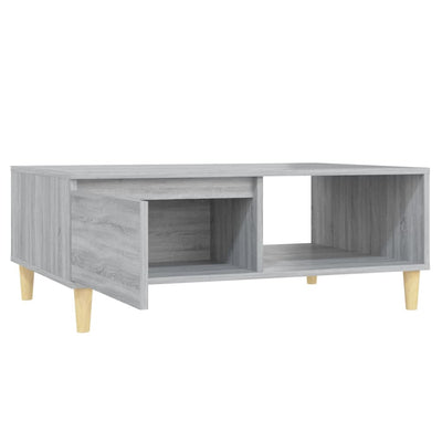 Sohvapöytä harmaa Sonoma 90x60x35 cm tekninen puu