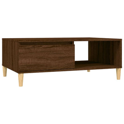 Sohvapöytä ruskea tammi 90x60x35 cm tekninen puu