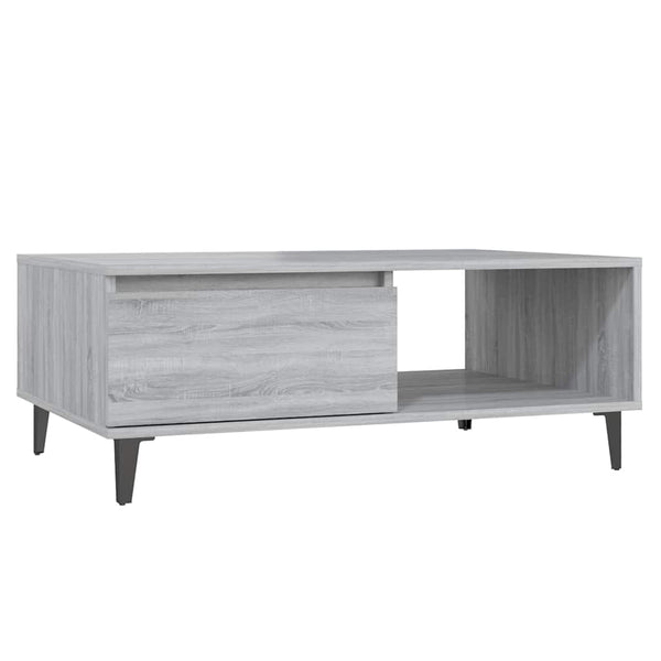 Sohvapöytä harmaa Sonoma 90x60x35 cm tekninen puu