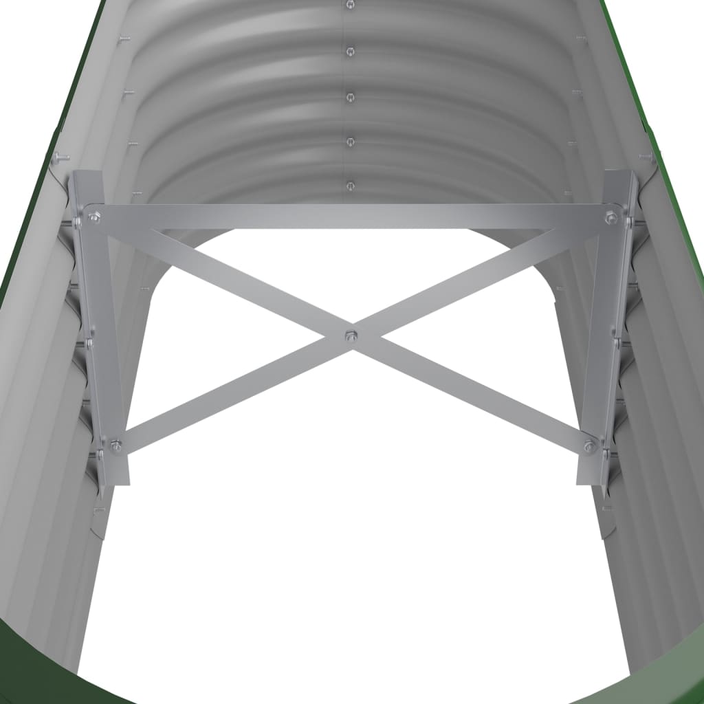 Vihreä korotettu kukkalaatikko Trinfa 114x40x36cm (jauhemaalattu teräs)