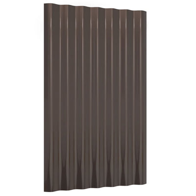 Ruskea kattopaneelit Lorina 60x36cm (12 kpl jauhemaalattu teräs)