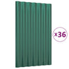 Vihreä kattopaneeli Lorina 60x36cm (36 kpl jauhemaalattu teräs)