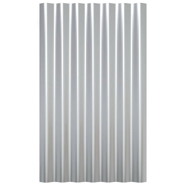 Kattopaneeli 36 kpl galvanoitu teräs hopea 60x36 cm