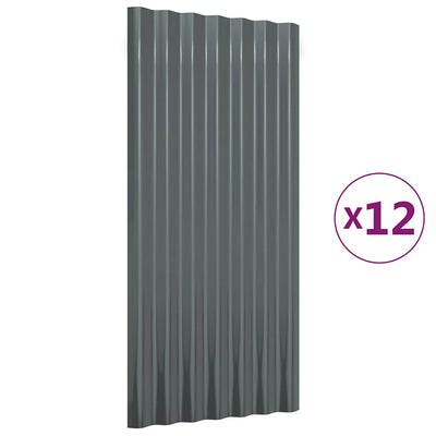 Antrasiitti kattopaneeli Lorina 80x36cm (12 kpl jauhemaalattu teräs)