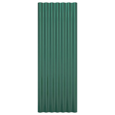 Vihreä kattopaneeli Lorina 100x36cm (12 kpl jauhemaalattu teräs)