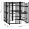 Koiran ulkohäkki teräs 3,69 m²