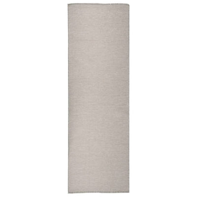 Ulkomatto Flatweave 80x250 cm harmaanruskea