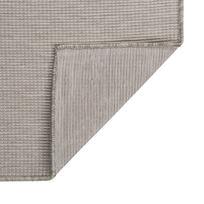 Harmaanruskea ulkomatto flatweave Viland 80x250cm