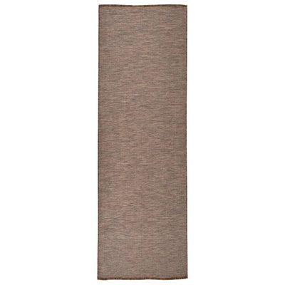 Ulkomatto Flatweave 80x250 cm ruskea