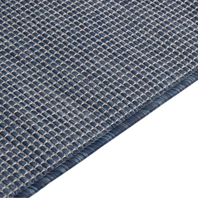 Sininen ulkomatto flatweave Viland 160x230cm