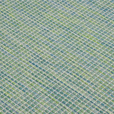 Turkoosi ulkomatto flatweave Viland 200x280cm