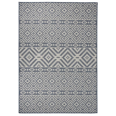 Ulkomatto Flatweave 140x200 cm siniset raidat