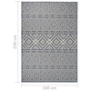Siniset ulkomatto flatweave Viland 160x230cm (raidat)