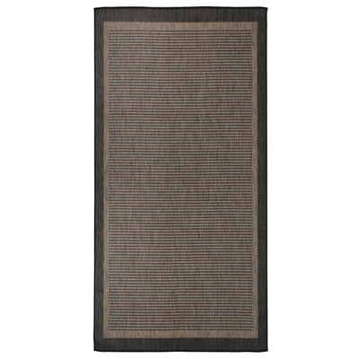 Ulkomatto Flatweave 100x200 cm tummanruskea