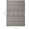 Mustat ulkomatto flatweave Viland 120x170cm (raidat)
