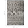 Mustat ulkomatto flatweave Viland 160x230cm (raidat)
