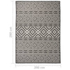 Mustat ulkomatto flatweave Viland 200x280cm (raidat)