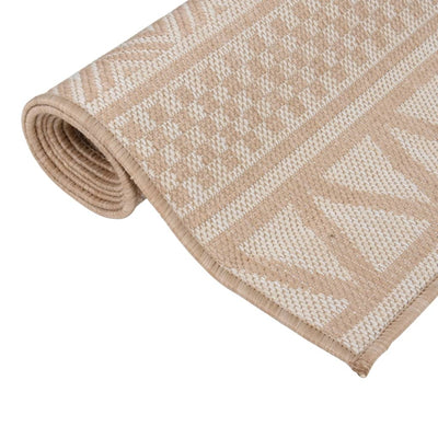 Ulkomatto Flatweave 120x170 cm ruskeat raidat