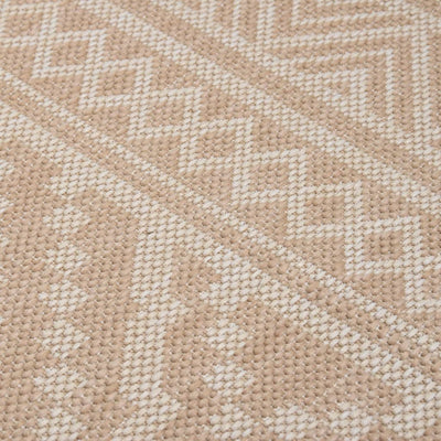 Ruskeat ulkomatto flatweave Viland 140x200cm (raidat)