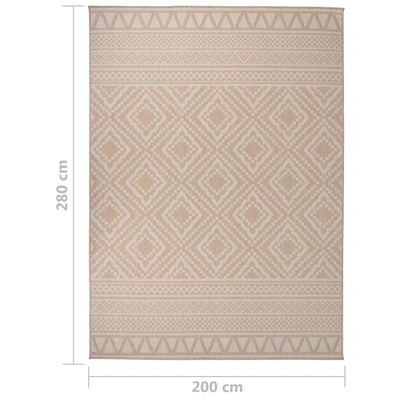 Ruskeat ulkomatto flatweave Viland 200x280cm (raidat)