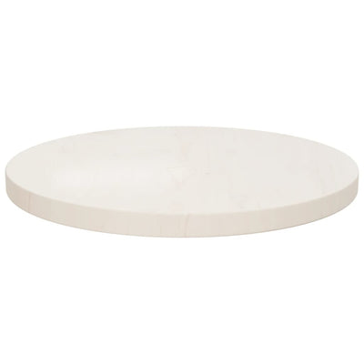 Pöytälevy valkoinen Ø40x2,5 cm täysi mänty