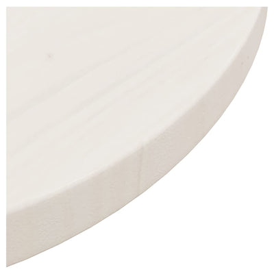 Pöytälevy valkoinen Ø40x2,5 cm täysi mänty