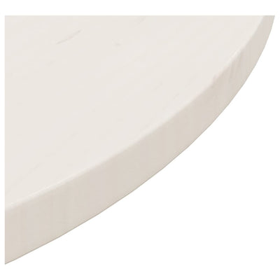Pöytälevy valkoinen Ø60x2,5 cm täysi mänty