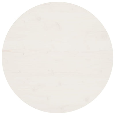 Pöytälevy valkoinen Ø80x2,5 cm täysi mänty