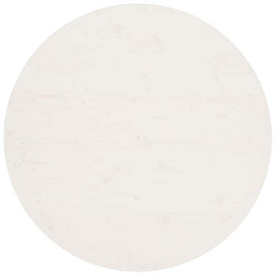 Pöytälevy valkoinen Ø90x2,5 cm täysi mänty