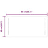 Kylpyhuoneen LED-peili 60x30 cm