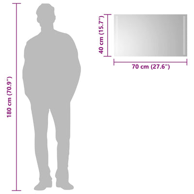 Kylpyhuoneen led-peili Magdolia 70x40cm