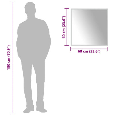 Kylpyhuoneen led-peili Idabelle 60x60cm