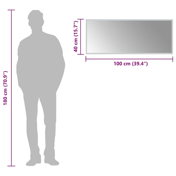 Kylpyhuoneen LED-peili 100x40 cm