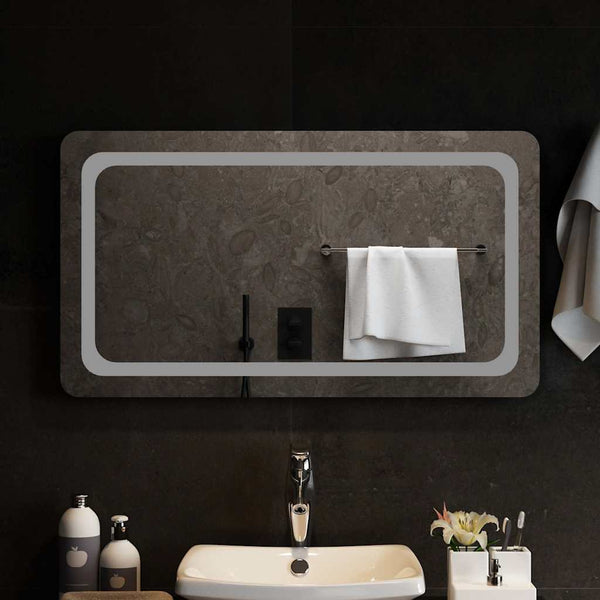 Kylpyhuoneen LED-peili 90x50 cm