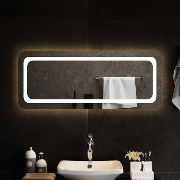Kylpyhuoneen LED-peili 100x40 cm