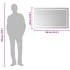 Kylpyhuoneen LED-peili 100x60 cm
