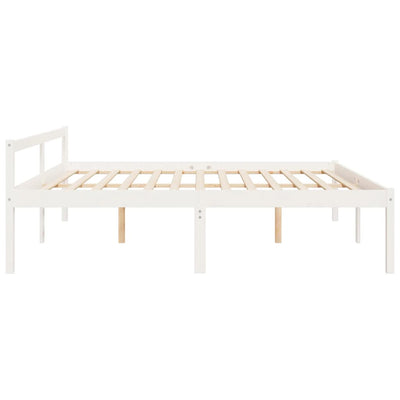 Vanhusten sänky valkoinen 180x200 cm Super King täysi mänty