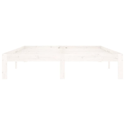 Valkoinen sängynrunko Rozini 140x200cm (mänty)