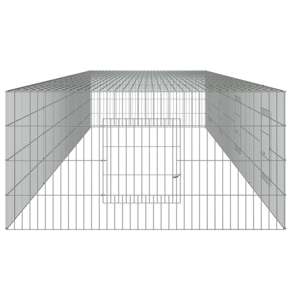 Galvanoitu 4-paneelinen kanihäkki Elivie 433x109x54cm (rauta)