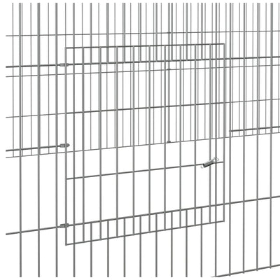 4-paneelinen kanihäkki 433x109x54 cm galvanoitu rauta