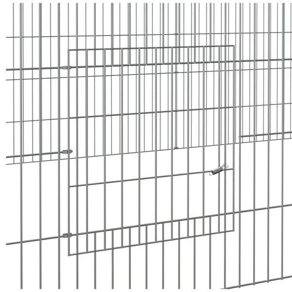 Galvanoitu 4-paneelinen kanihäkki Elivie 433x109x54cm (rauta)