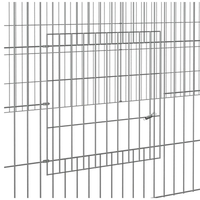 5-paneelinen kanihäkki 541x109x54 cm galvanoitu rauta