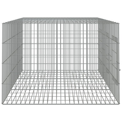 3-paneelinen Kanihäkki 163x79x54 cm galvanoitu rauta